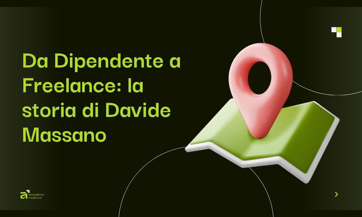 Mappa con pin rosso che simboleggia nuove coordinate di vita - Da Dipendente a Freelance: la storia di Davide Massano